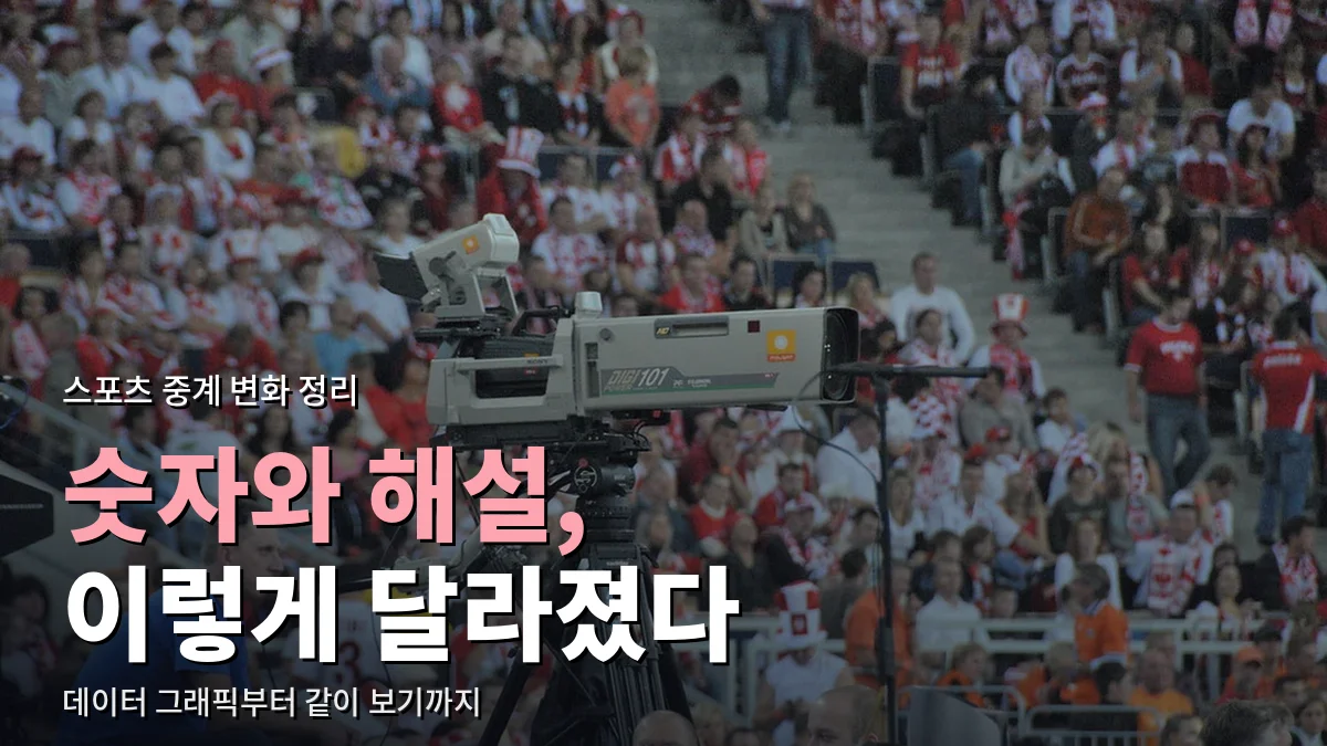 관중석 앞에 설치된 중계 카메라
